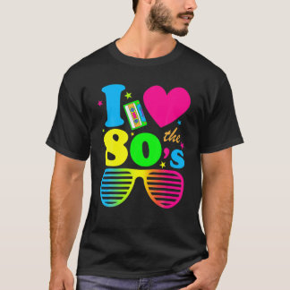 I Liebe 80er Retro Vintag T-Shirt