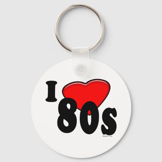 I LIEBE 80ER SCHLÜSSELANHÄNGER (Vorderseite)
