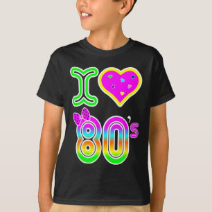 I Liebe 80er Shirt - Retro Neon Kostüm Halloween