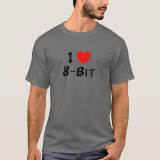 I LIEBE 8-BIT - Classic Old School Retro Aficionad T-Shirt