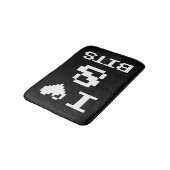 I Liebe 8 Bits, Gamer Geek Design Badematte (Schrägansicht)