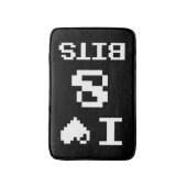 I Liebe 8 Bits, Gamer Geek Design Badematte (Vorderseite Vertikal)