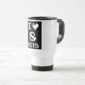 I Liebe 8 Bits, Gamer Geek Design Reisebecher (VorderseiteRechts)