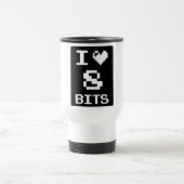 I Liebe 8 Bits, Gamer Geek Design Reisebecher (Mittel)