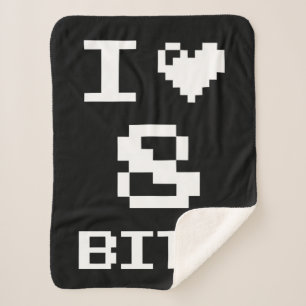 I Liebe 8 Bits, Gamer Geek Design Sherpadecke
