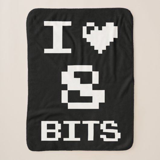 I Liebe 8 Bits, Gamer Geek Design Sherpadecke (Vorderseite)