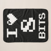I Liebe 8 Bits, Gamer Geek Design Sherpadecke (Vorderseite (Horizontal))