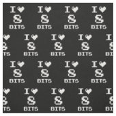 I Liebe 8 Bits, Gamer Geek Design Stoff (Muster)
