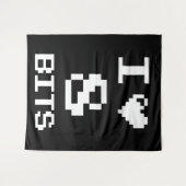 I Liebe 8 Bits, Gamer Geek Design Wandteppich (Vorderseite (Horizontal))