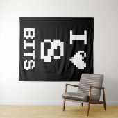I Liebe 8 Bits, Gamer Geek Design Wandteppich (Beispiel (Horizontal))