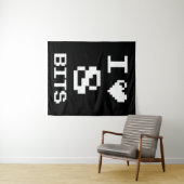 I Liebe 8 Bits, Gamer Geek Design Wandteppich (Beispiel (Horizontal))