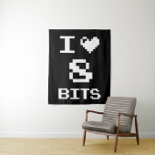 I Liebe 8 Bits, Gamer Geek Design Wandteppich (Beispiel)