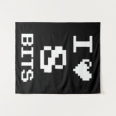 I Liebe 8 Bits, Gamer Geek Design Wandteppich (Vorderseite (Horizontal))