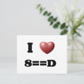 I Liebe 8==D Postkarte (Stehend Vorderseite)