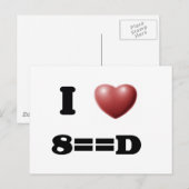 I Liebe 8==D Postkarte (Vorne/Hinten)