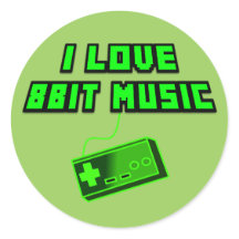 I Liebe 8Bit Music Green Retro Digital Art