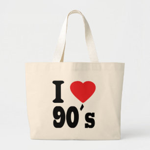 I Liebe 90 ´s Jumbo Stoffbeutel