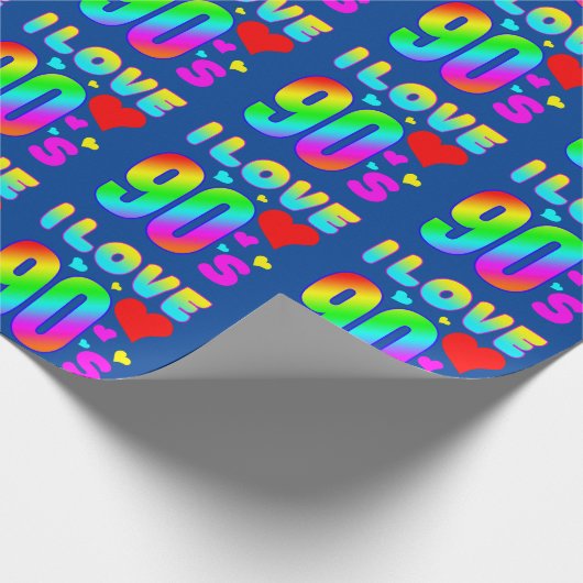i Liebe 90er Geschenkpapier (Ecke)