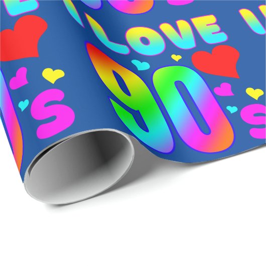 i Liebe 90er Geschenkpapier (Rolleneckpunkt)