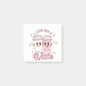 I Liebe a Latte Groovy Bubble Teatro Sociale Belli Post-it Klebezettel (Vorderseite)