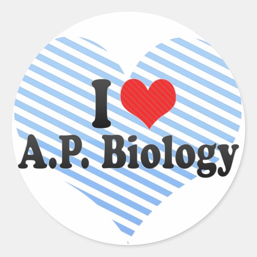 I Liebe A.P. Biology Runder Aufkleber (Vorderseite)