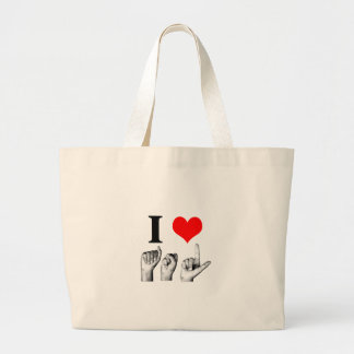 I Liebe A-S-L (2) Jumbo Stoffbeutel