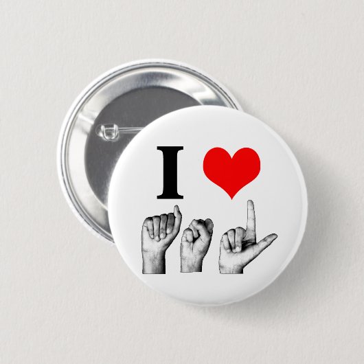 I Liebe A-S-L Button (Vorne & Hinten)