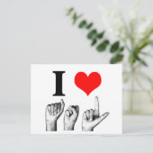 I Liebe A-S-L Postkarte (Stehend Vorderseite)