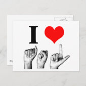 I Liebe A-S-L Postkarte (Vorne/Hinten)