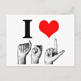 I Liebe A-S-L Postkarte