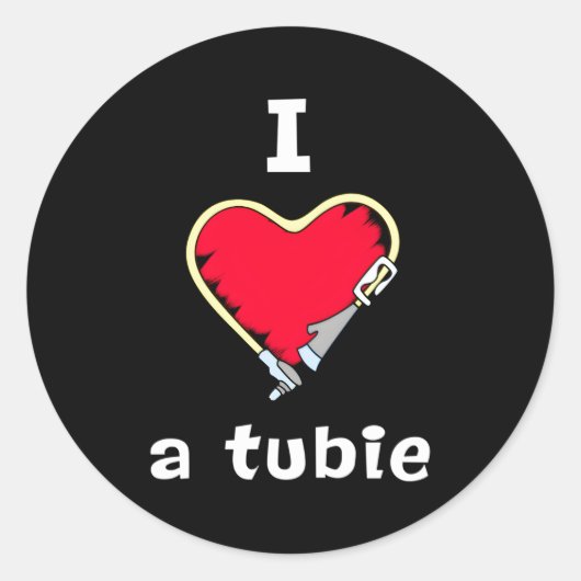 I Liebe A Tubie Fütternd Tube Awareness Week Runder Aufkleber (Vorderseite)