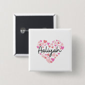 I Liebe Aaliyah Button (Vorne & Hinten)