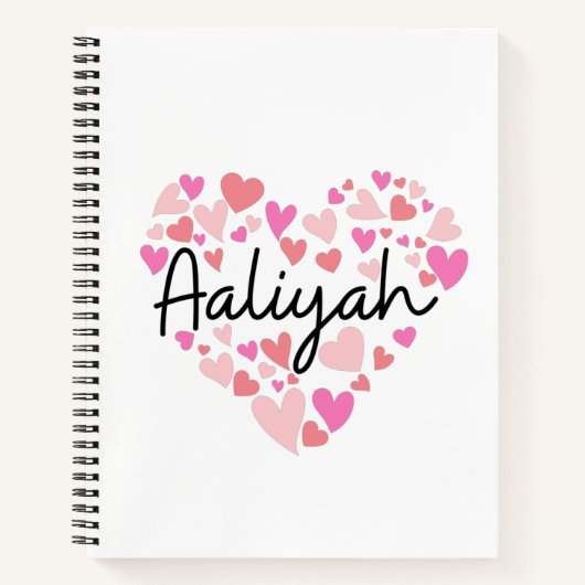 I Liebe Aaliyah Notizblock (Vorderseite)