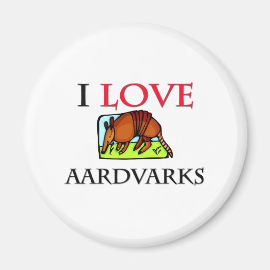 I Liebe Aardvarks Magnet (Vorne)