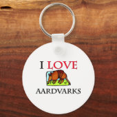 I Liebe Aardvarks Schlüsselanhänger (Vorderseite)