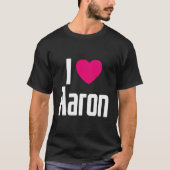 I Liebe Aaron Pink Heart I Heart Aaron T-Shirt (Vorderseite)
