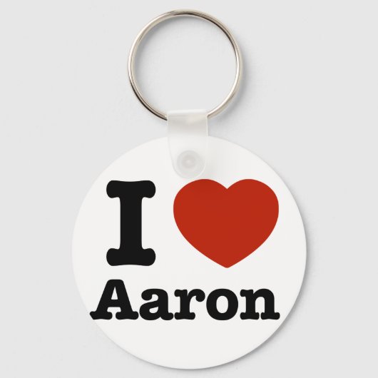 I Liebe Aaron Schlüsselanhänger (Vorderseite)