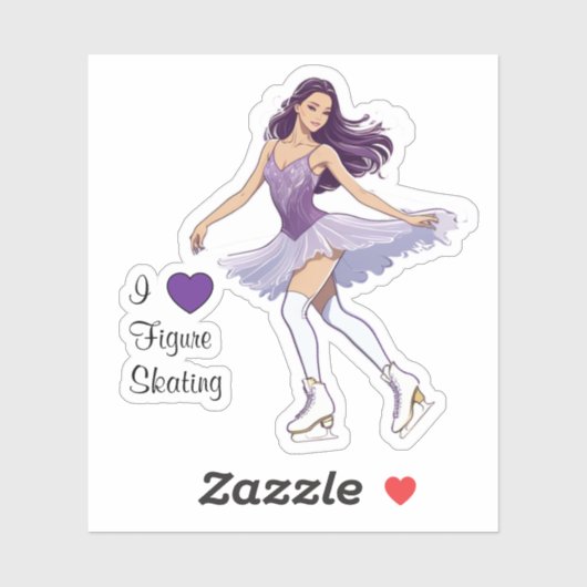 I Liebe Abbildung Skaten Aufkleber für benutzerdef (Blatt)