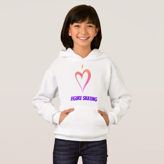 I Liebe Abbildung Skaten: Kids Pullover Hoodie (Vorne ganz)