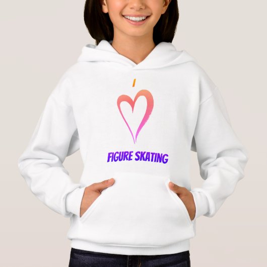 I Liebe Abbildung Skaten: Kids Pullover Hoodie (Vorderseite)