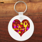 I Liebe Abbildung Skaten Retro Design-Herz Schlüsselanhänger (Vorderseite)