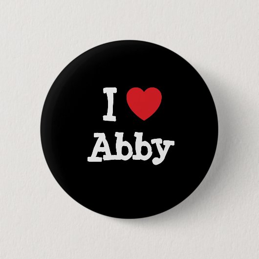 I Liebe Abby Herzstück T - Shirt Button (Vorderseite)