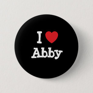 I Liebe Abby Herzstück T - Shirt Button