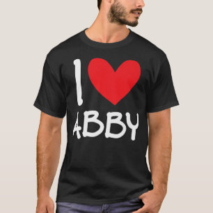 I Liebe Abby Name Personalisiert Girl Beste Freund T-Shirt