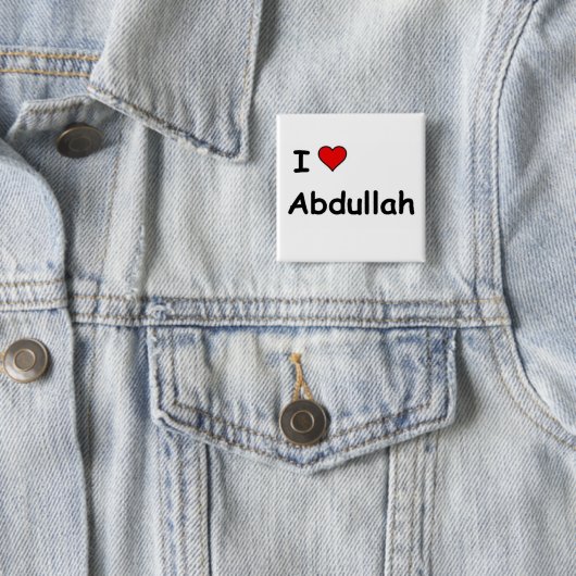 I Liebe Abdullah Button (Beispiel)