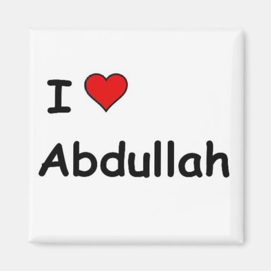 I Liebe Abdullah Magnet (Vorne)