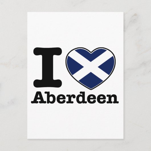 I Liebe Aberdeen Postkarte (Vorderseite)