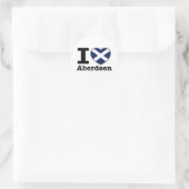 I Liebe Aberdeen Runder Aufkleber (Tasche)