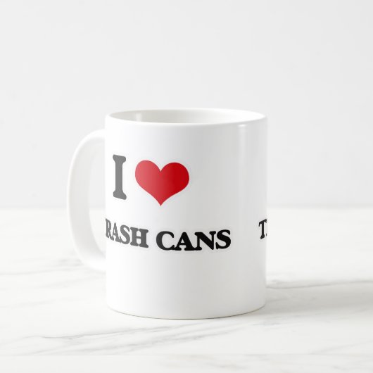 I Liebe-Abfall-Dosen Kaffeetasse (Vorderseite Links)