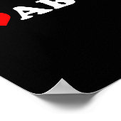 I Liebe Abgs Funny I Heart Abgs Poster (Ecke)
